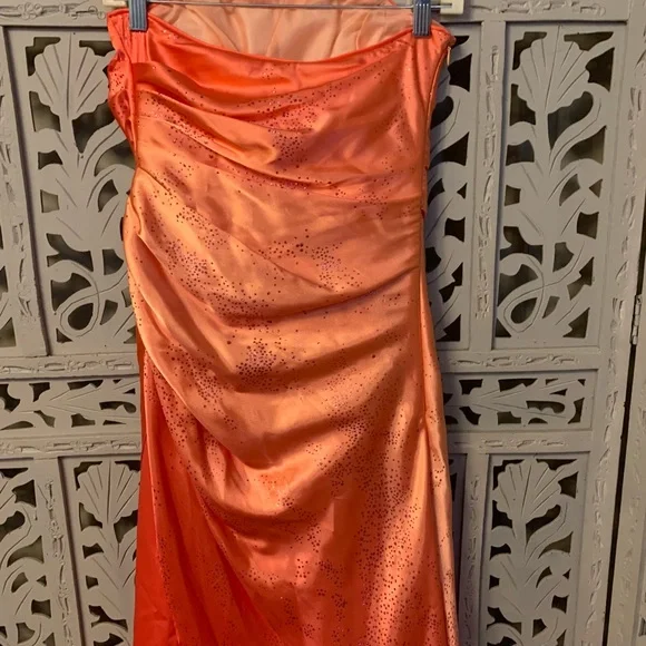 ☄️HOST PICK☄️ JUMP APPAREL SWEET CORAL & PURPLE SEQUINS FORMAL PROM DRESS GOWN - Picture 6 of 11